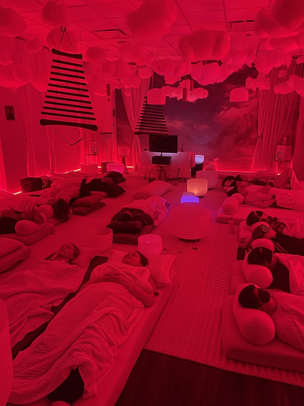 Studio in red light